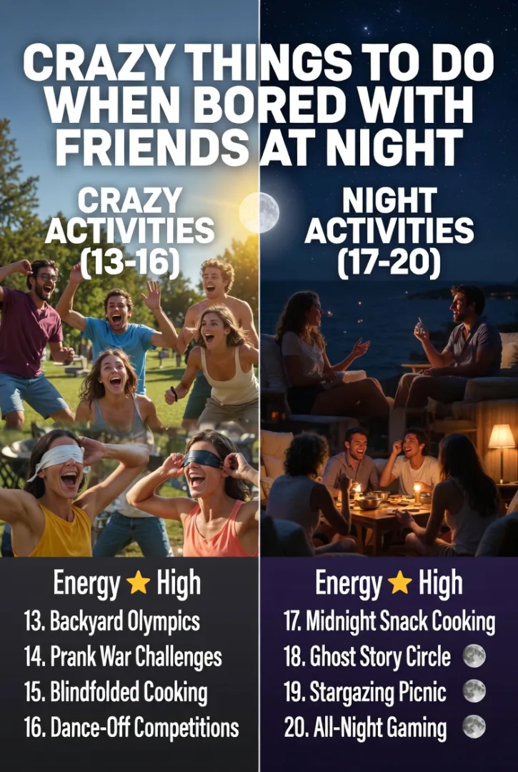 Crazy Things to Do When Bored With Friends