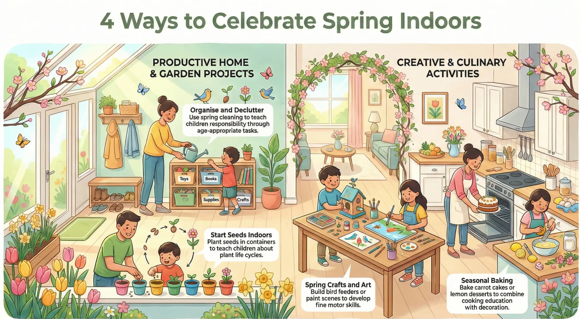 Indoor Creative Things to Do in Spring at Home
