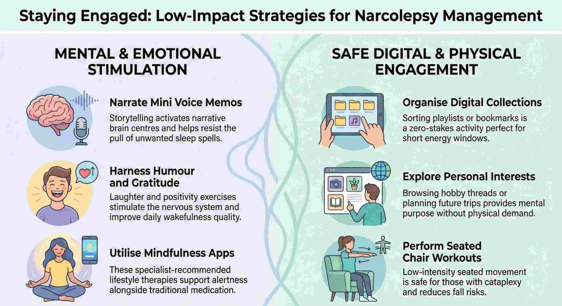 Low-Energy Things to Do During Narcolepsy Symptoms