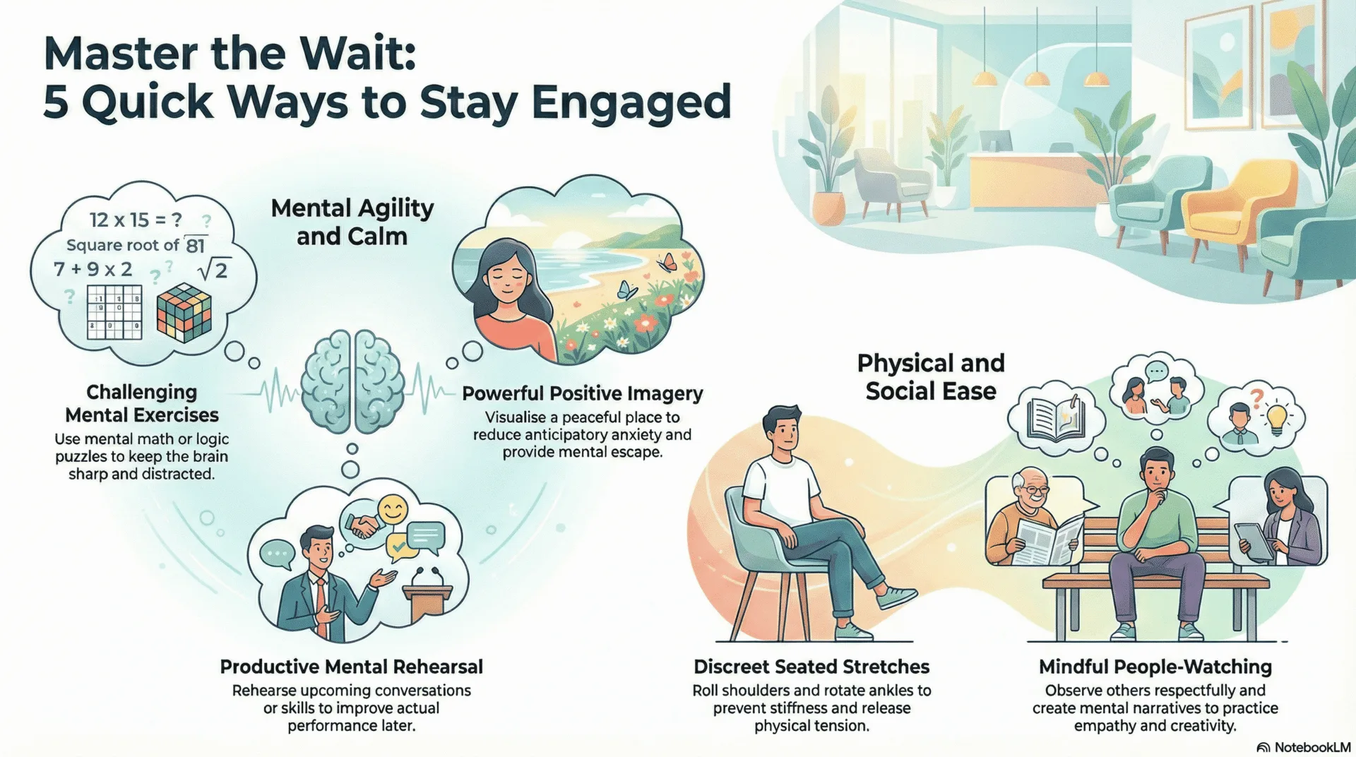 Quick Engagement Activities when bored in a waiting room