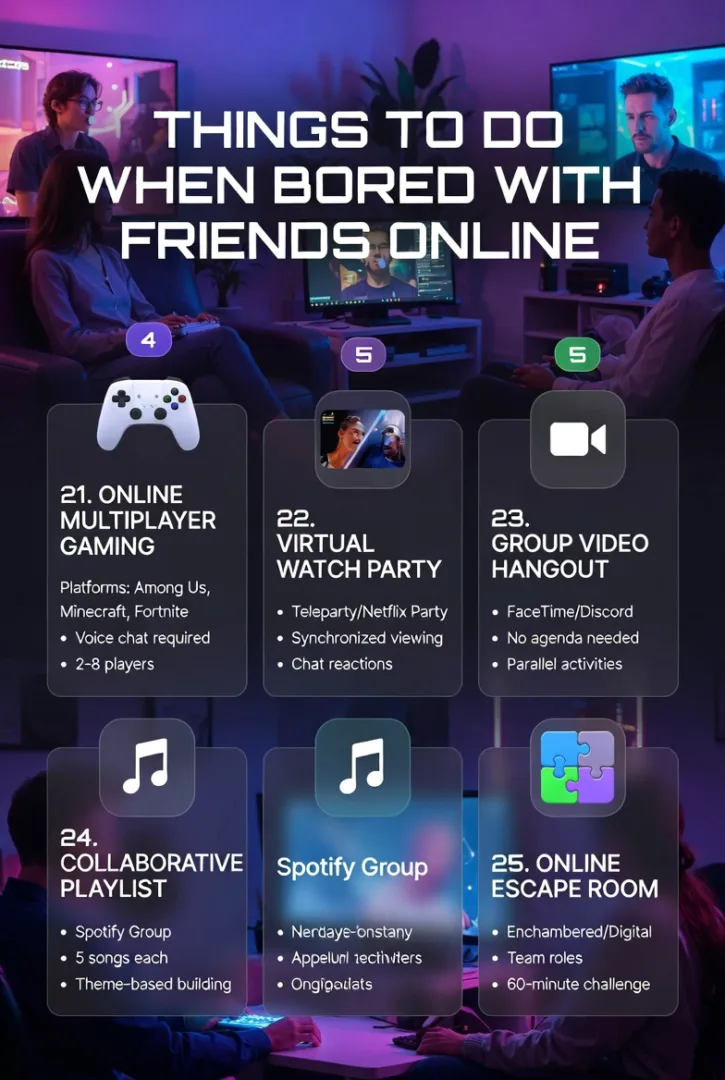 Things to Do When Bored With Friends Online