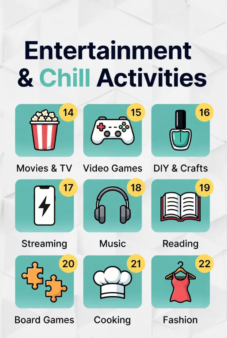 Entertainment & Chill Things to Do at a Friends House at Night 