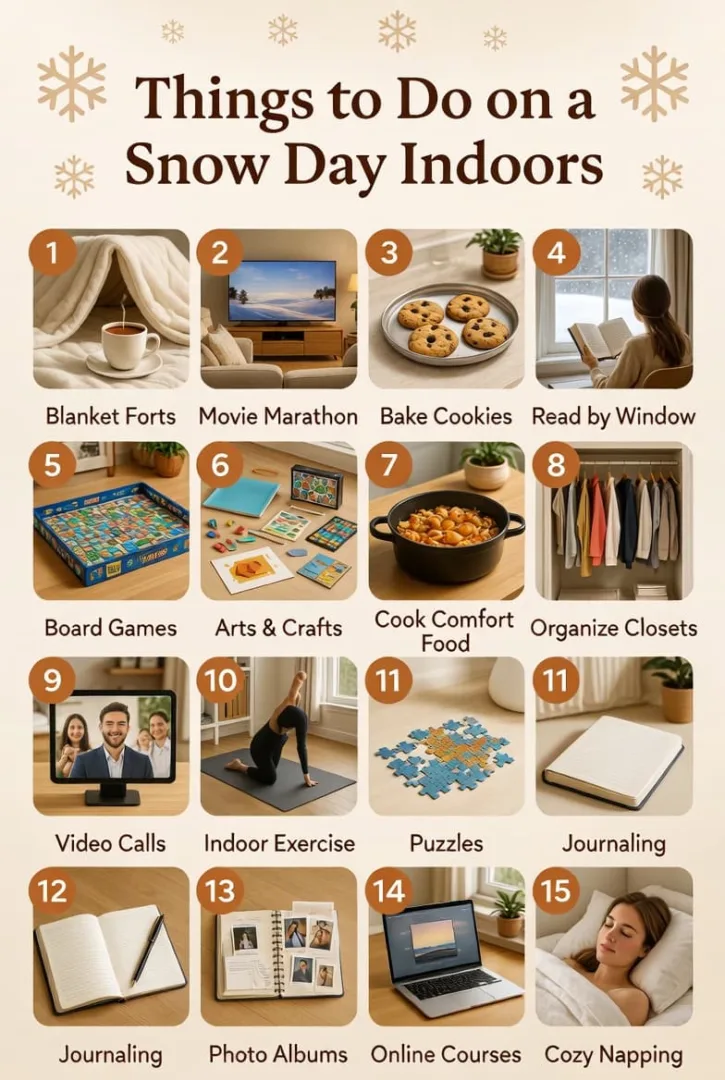 Things to Do on a Snow Day When bored Indoors
