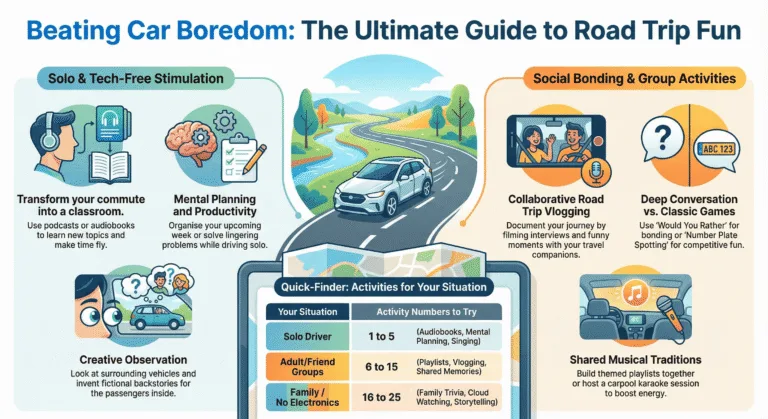 Things to Do When Bored in a Car 