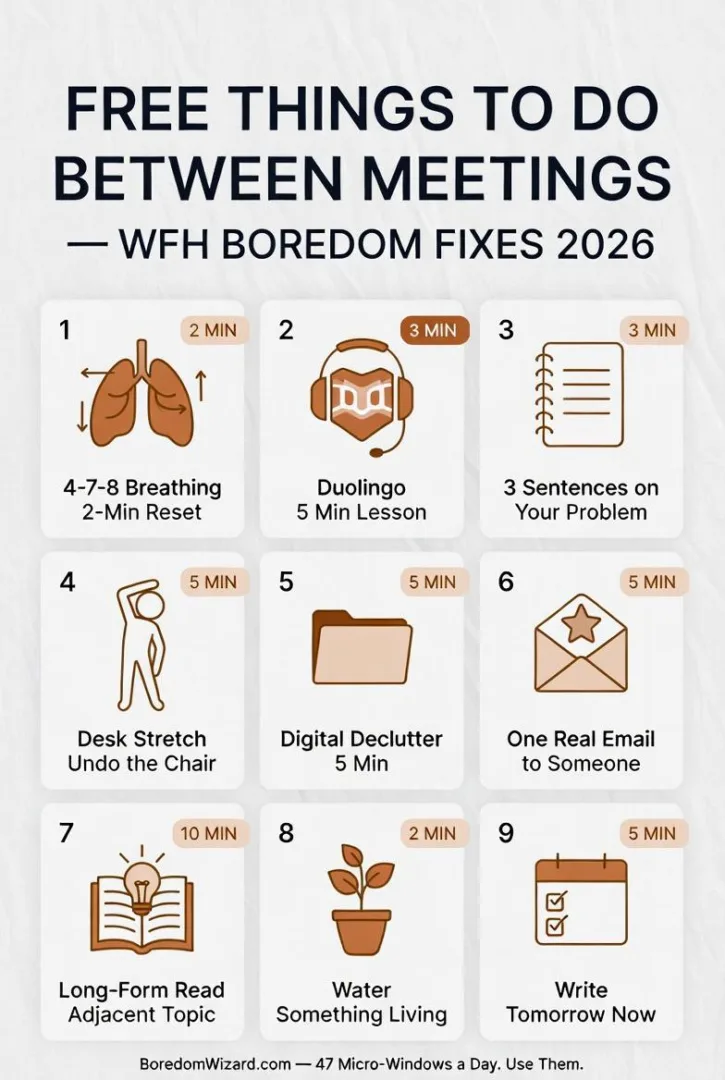Free Things to Do When Bored Working From Home