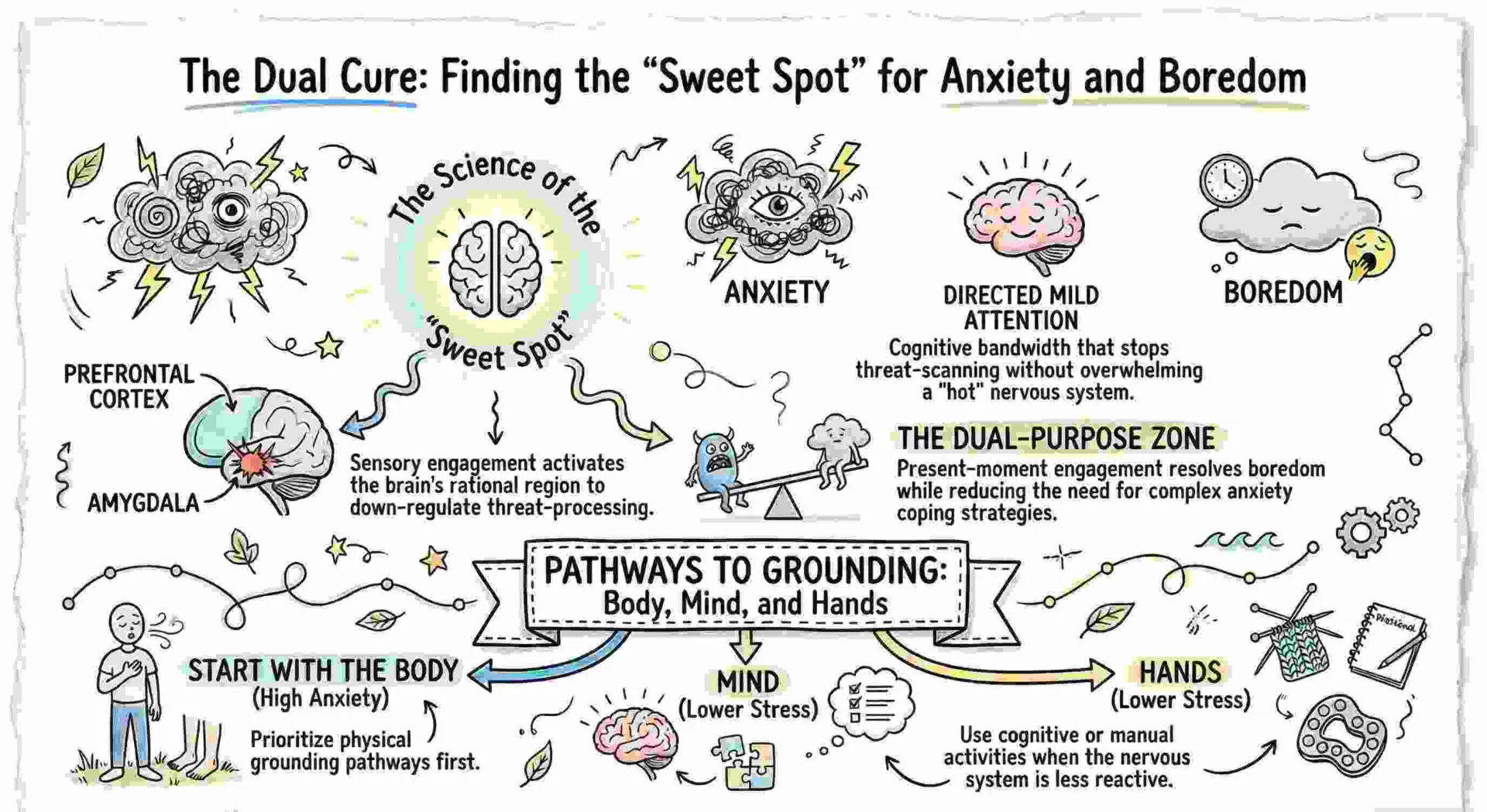 Grounding Activities Work for Both Boredom and Anxiety Together