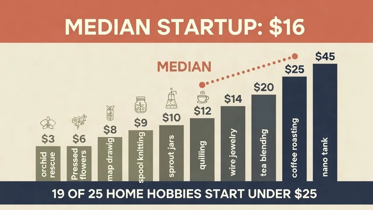 Hobbies to do at home by startup cost