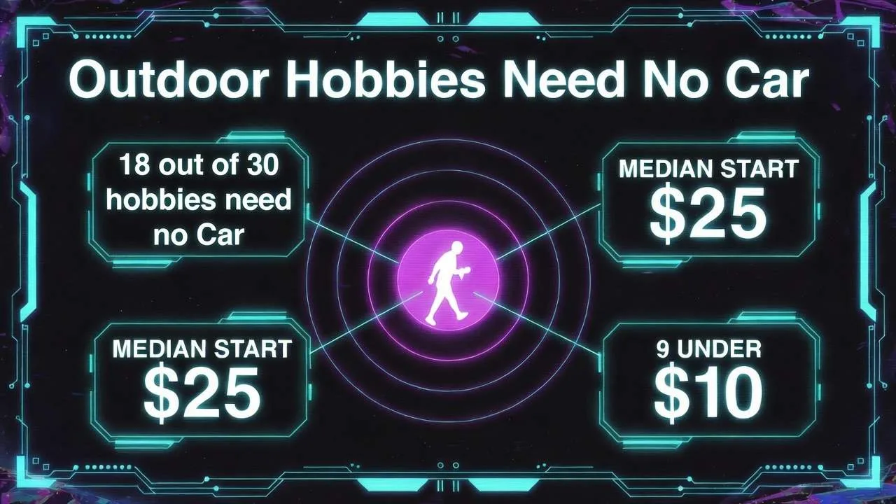 Outdoor hobbies need no car