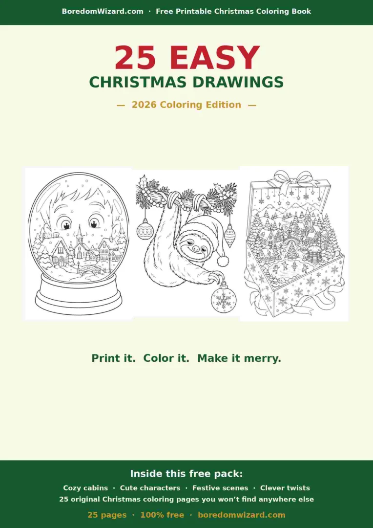 easy christmas drawings