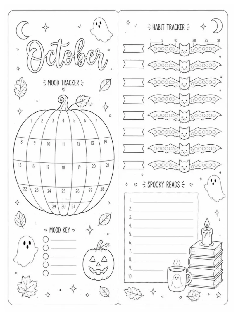 October Bullet-Journal Spread