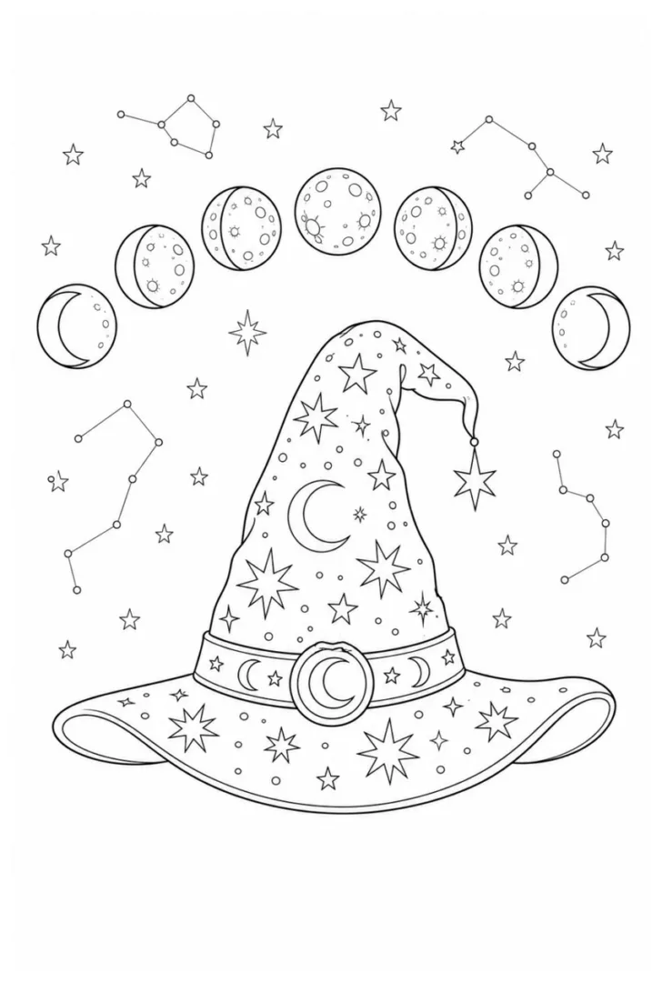 Moon Phases & Witch Hat