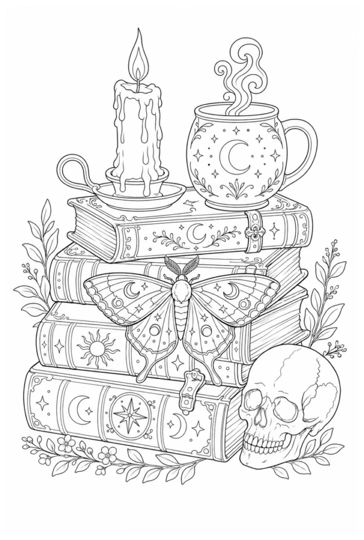 Dark Academia Book Stack