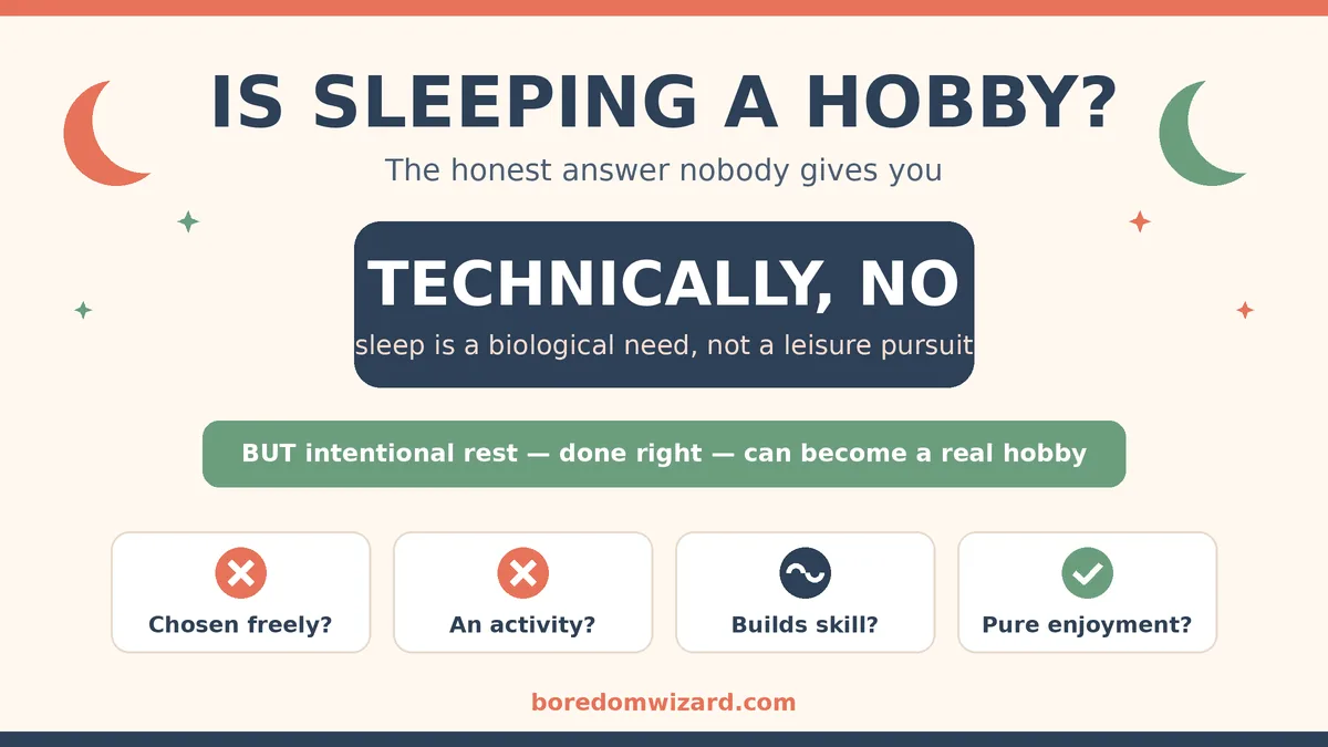 Is sleeping a hobby technically