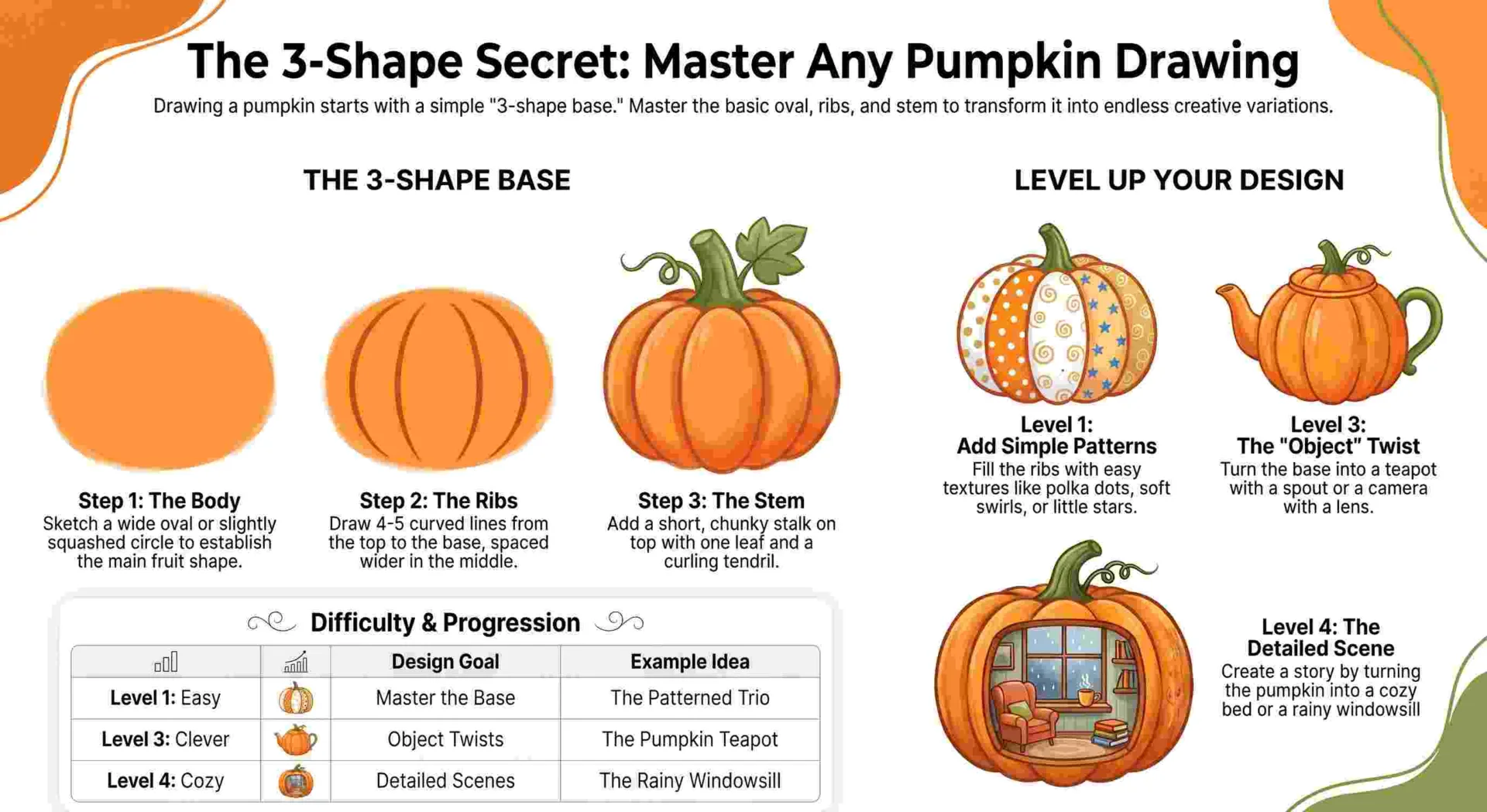 Pumpkin Drawing Ideas 2026