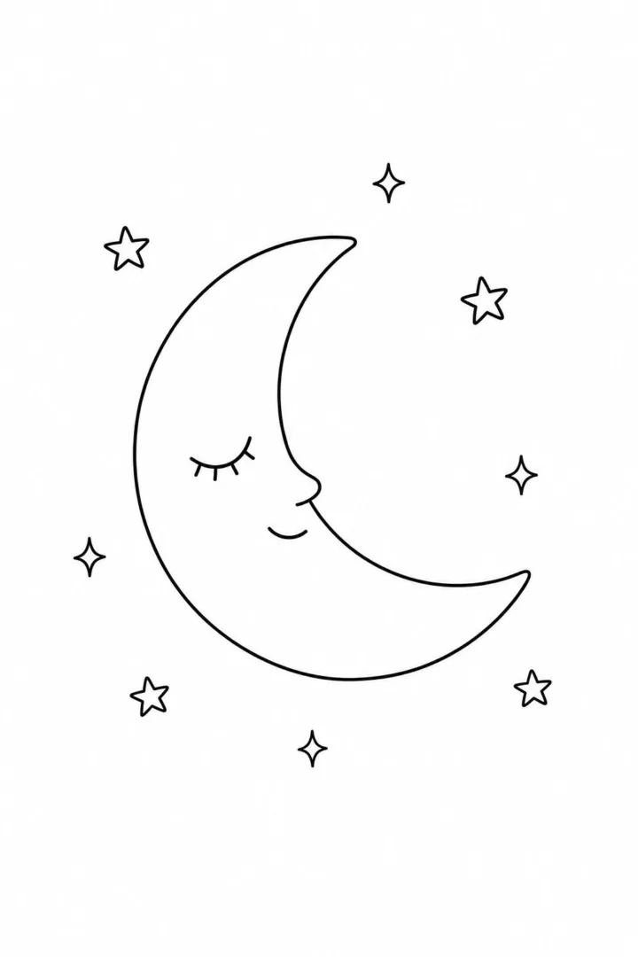 Sleeping Crescent Moon