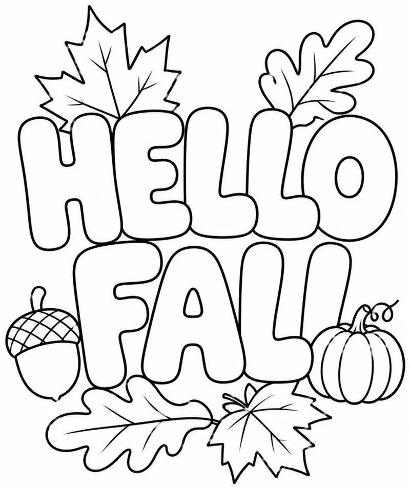 Hello Fall Word-Scene