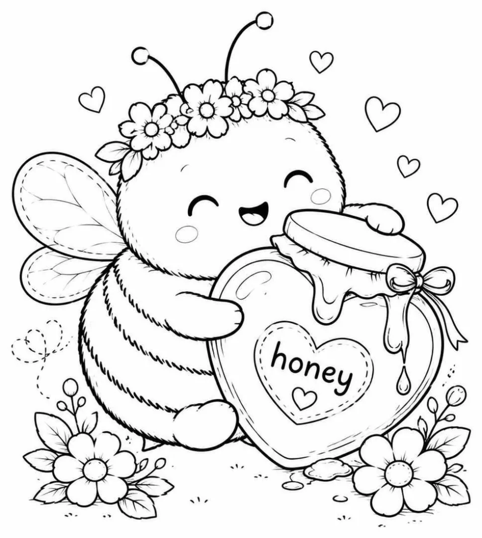 Bee & Honey Heart