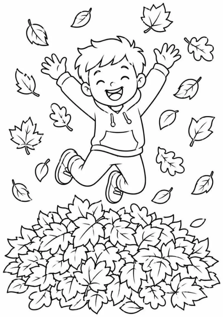 Jumping in Leaves