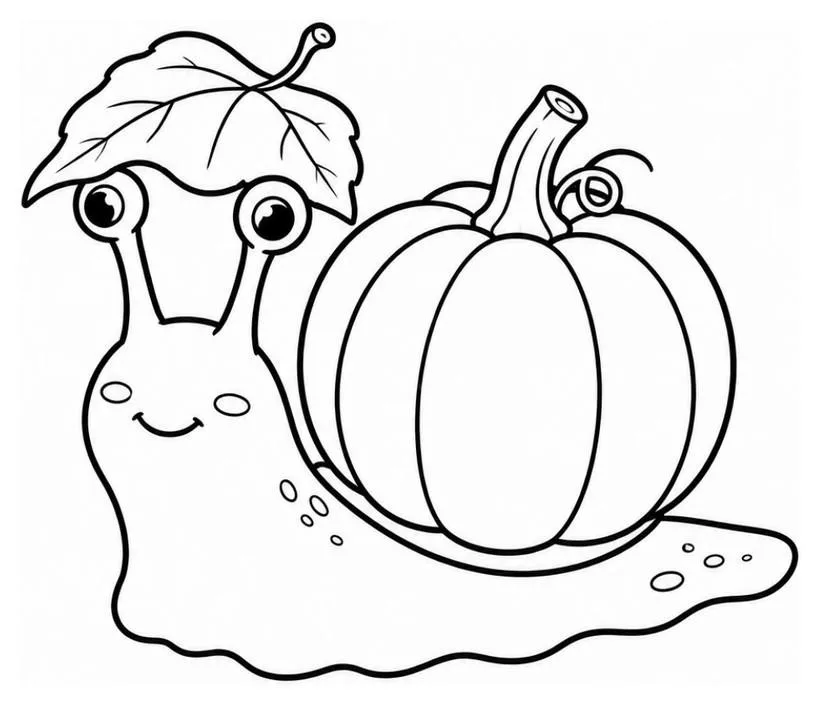 Snail with a Tiny Pumpkin