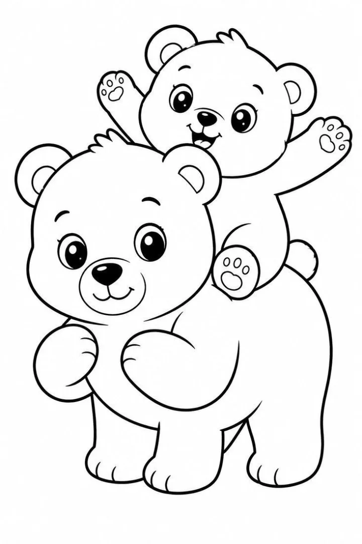 Mama Bear & Cub Piggyback