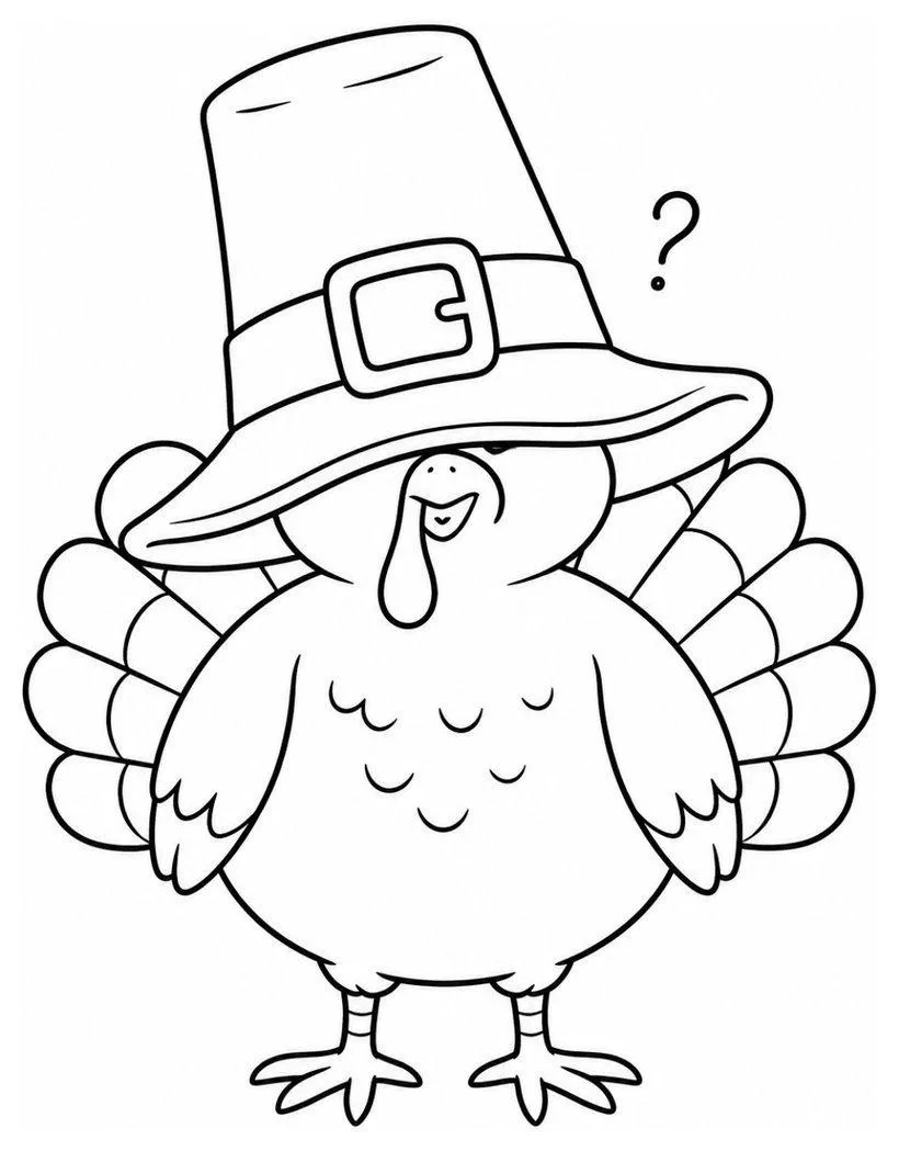 Turkey in a Pilgrim Hat