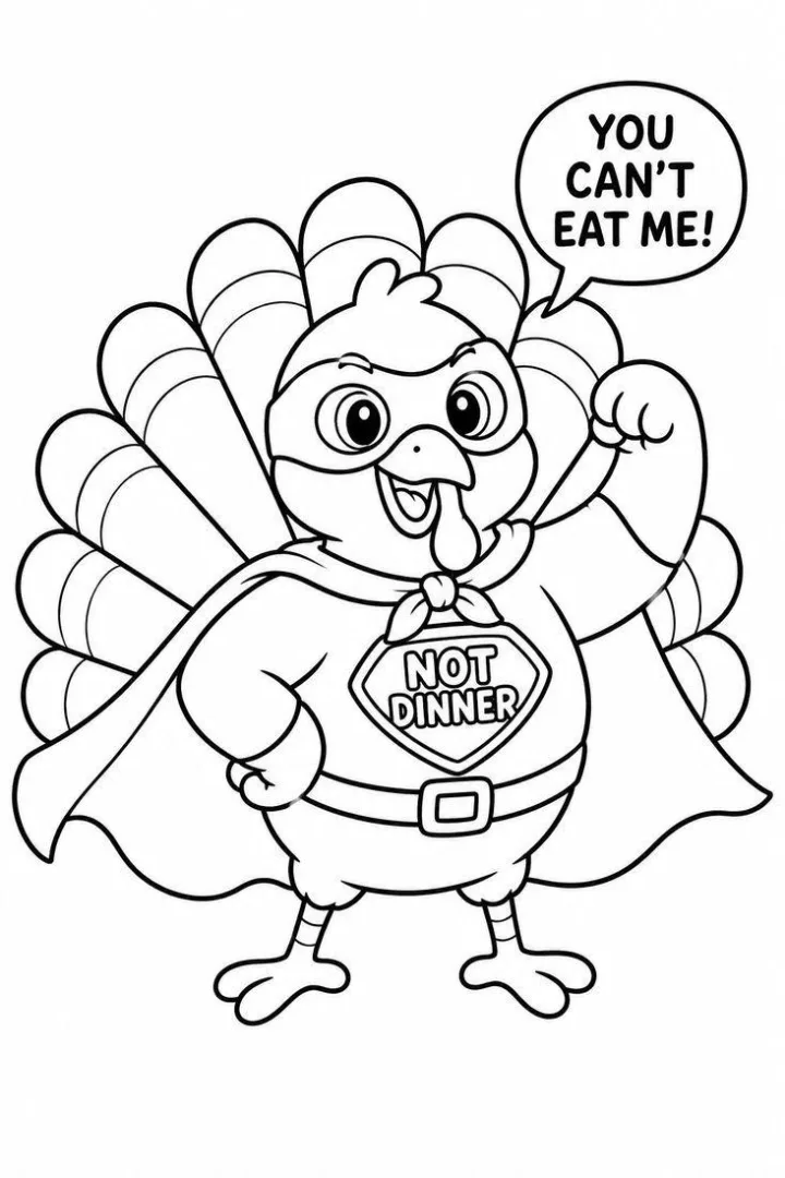 Superhero Turkey in Disguise