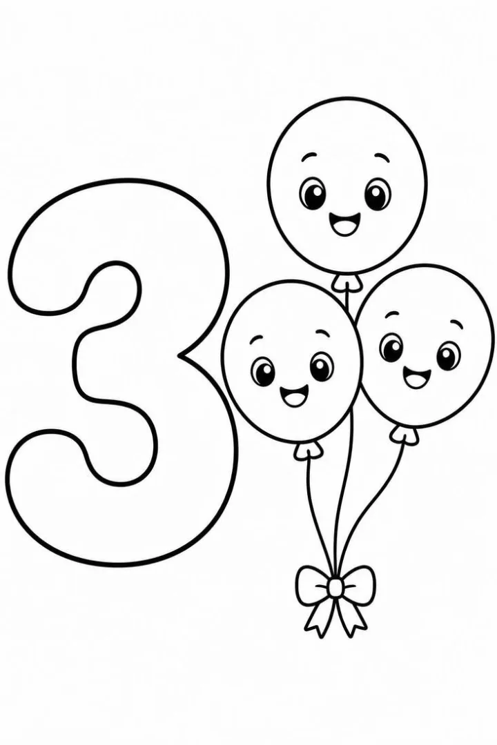 Three Round Balloons