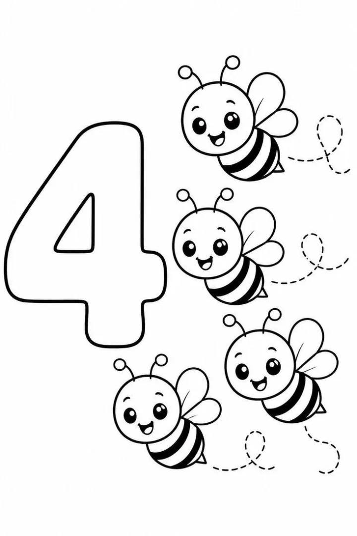 Four Busy Bees