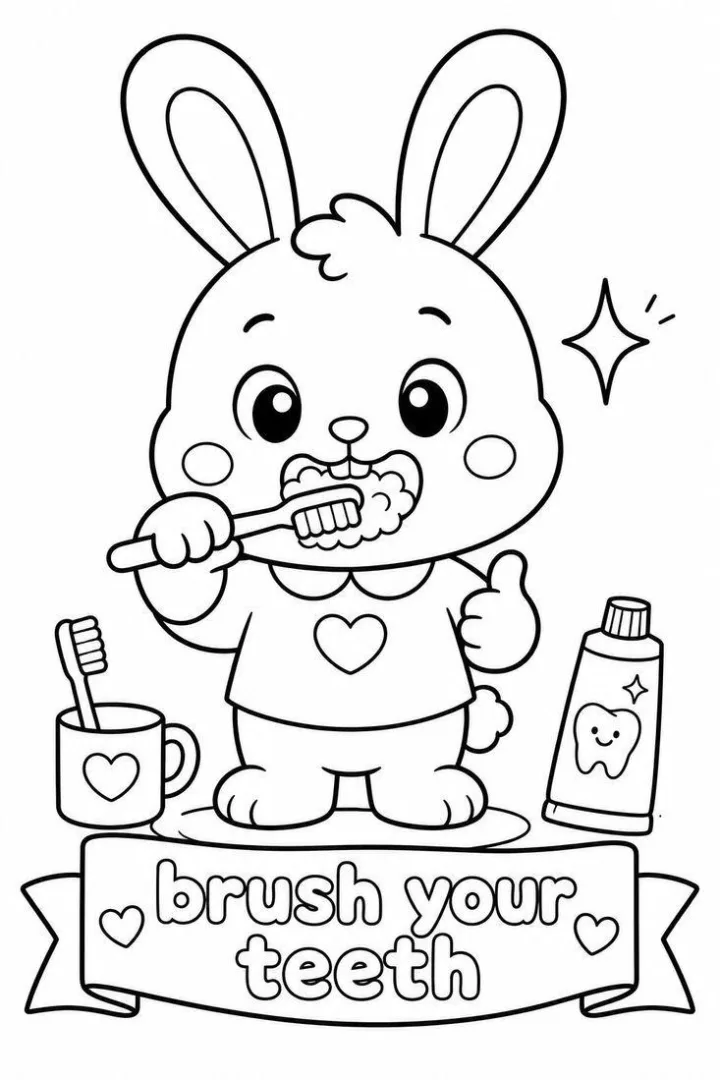 Brushing Teeth Bunny