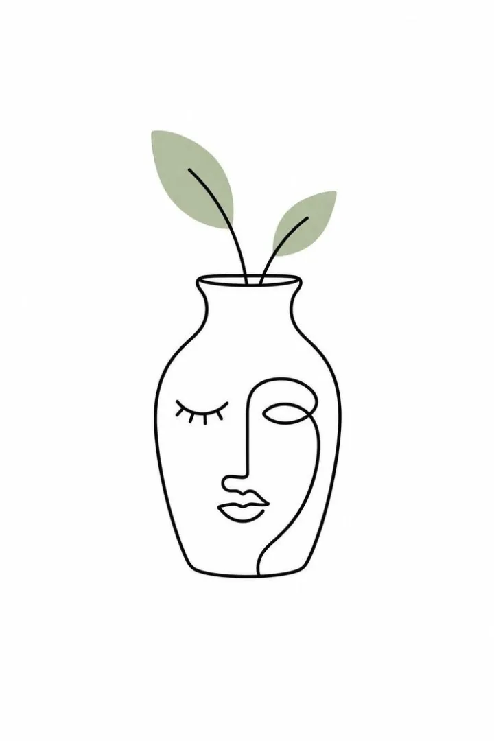 Abstract Face Vase
