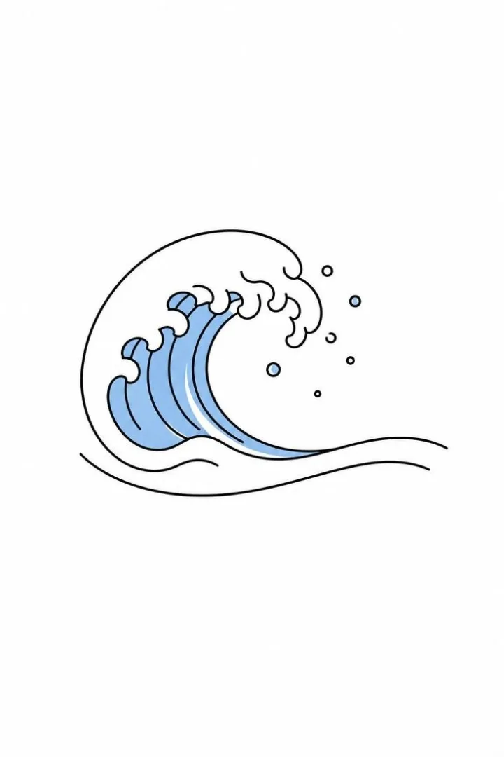 Wave in the Japanese Style