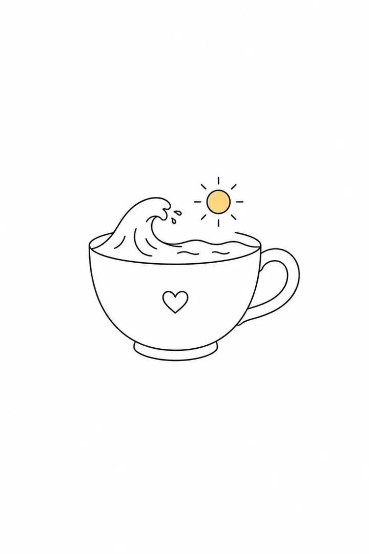 Teacup with a Tiny Scene