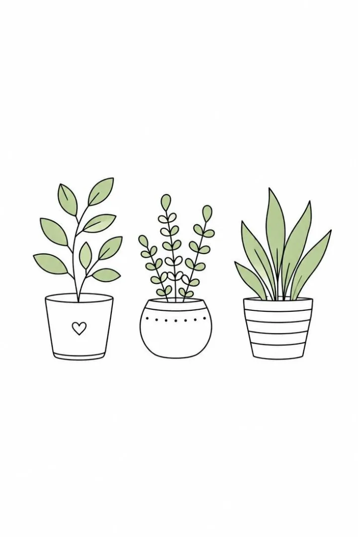 Potted Plant Trio