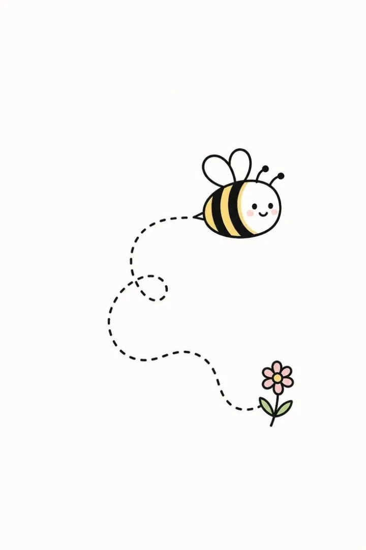 Bee & a Dotted Path