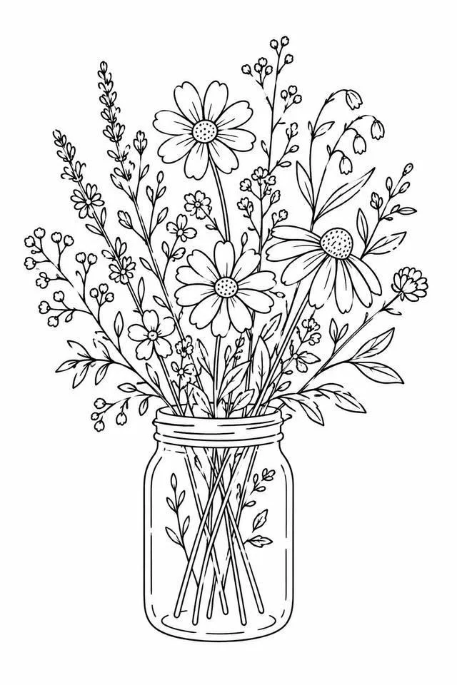 Wildflowers in a Jar