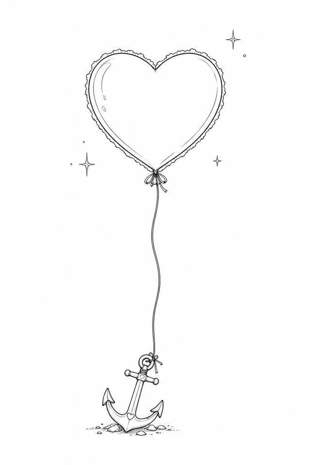 Anchored Heart Balloon