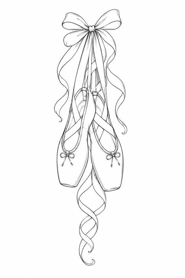 Pointe Shoes on a Ribbon