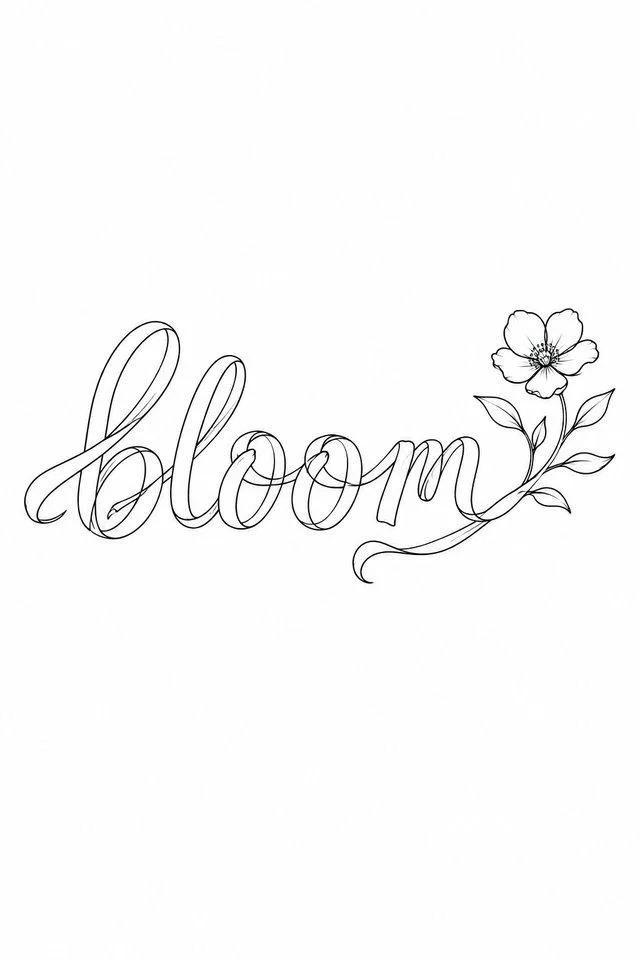 Ribbon Script “Bloom”