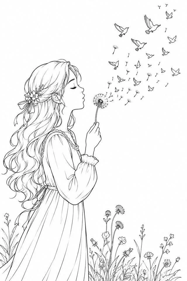 Dandelion Wish Girl