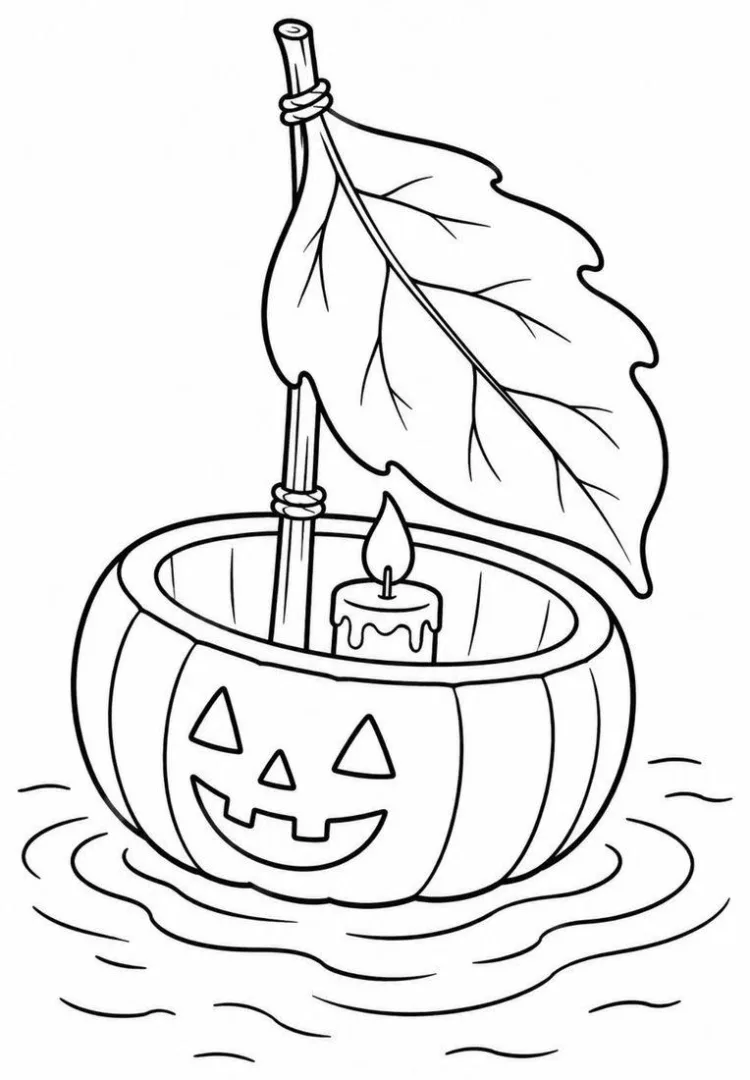 Pumpkin Lantern Boat