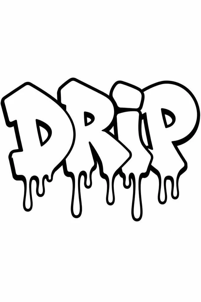 Graffiti drip letters 