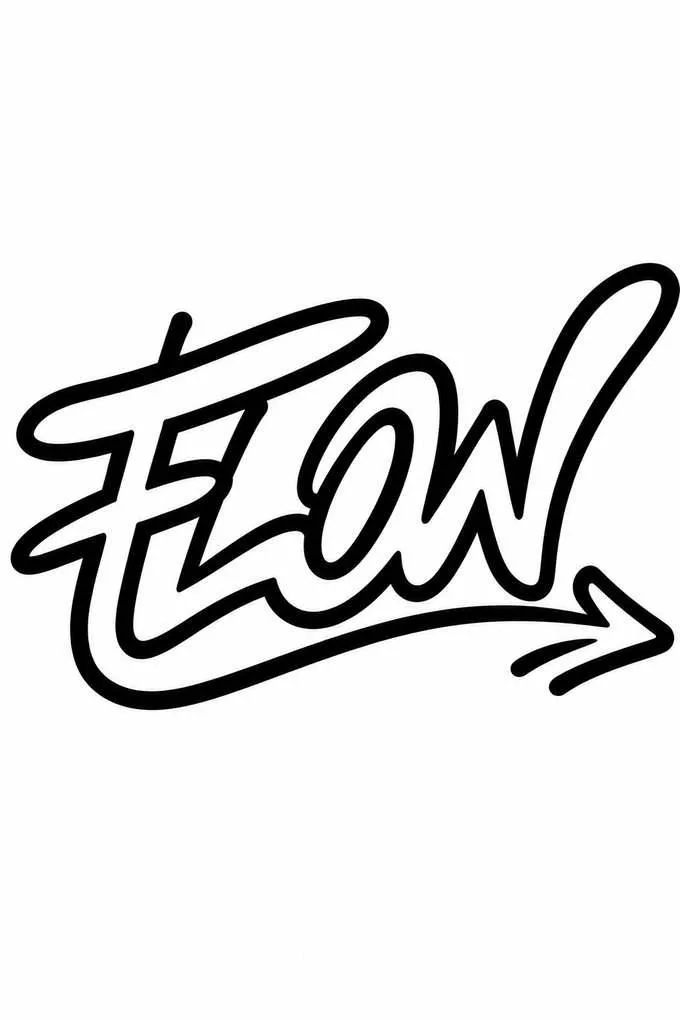 Graffiti letters tag style
