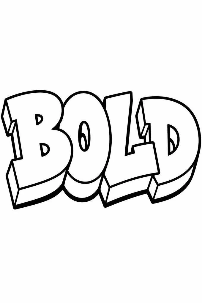 Graffiti block letters