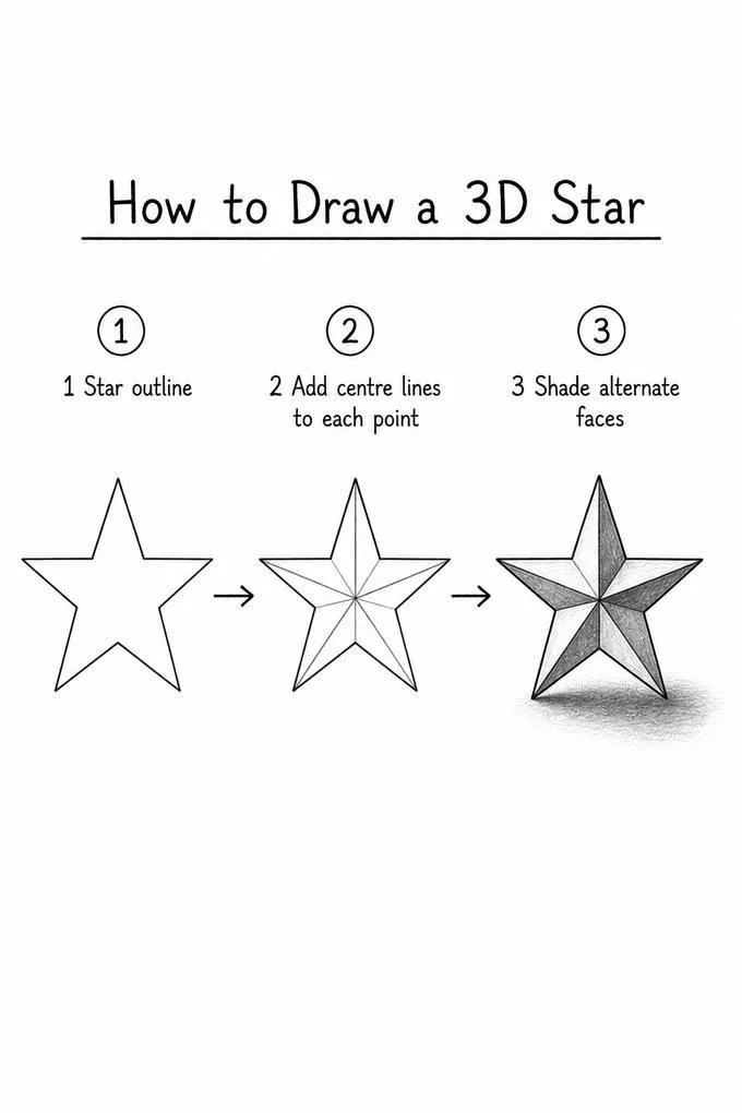3D star drawing