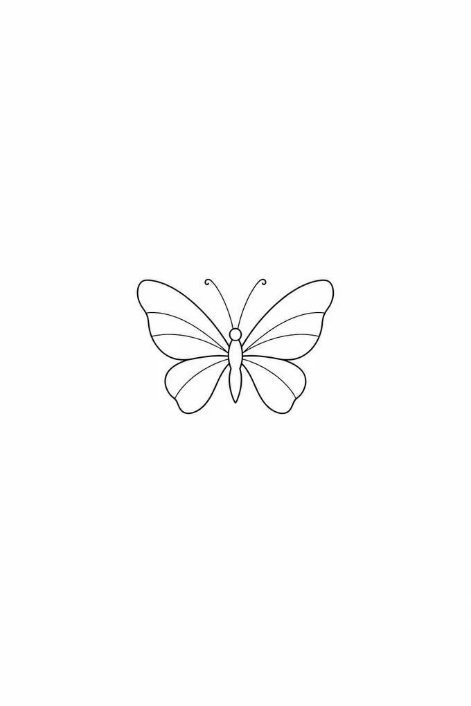 minimalist butterfly drawing