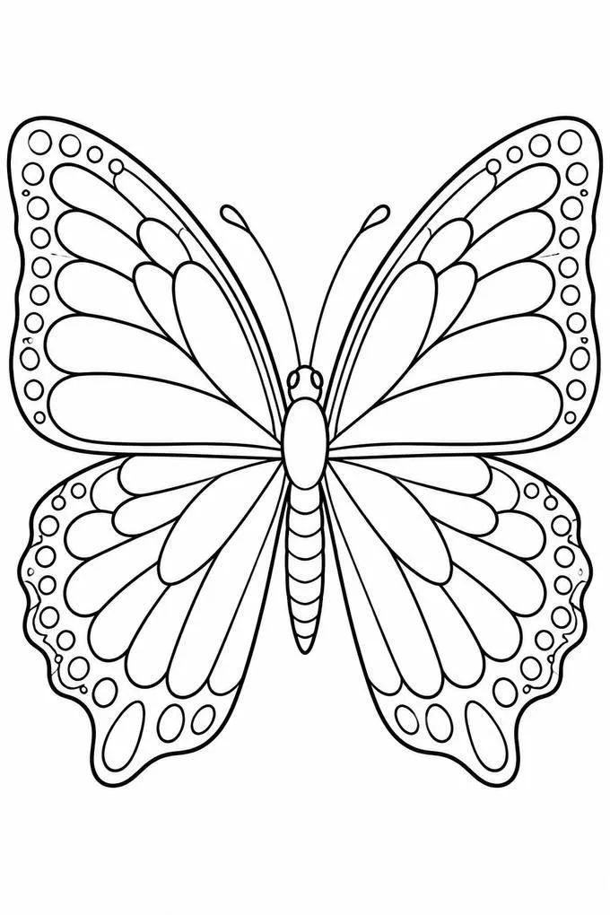 easy butterfly drawing
