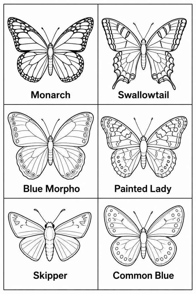Types of butterflies