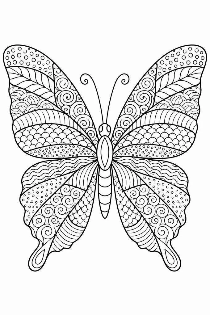 zentangle butterfly drawing