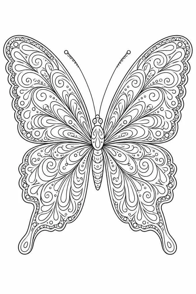 beautiful butterfly drawing