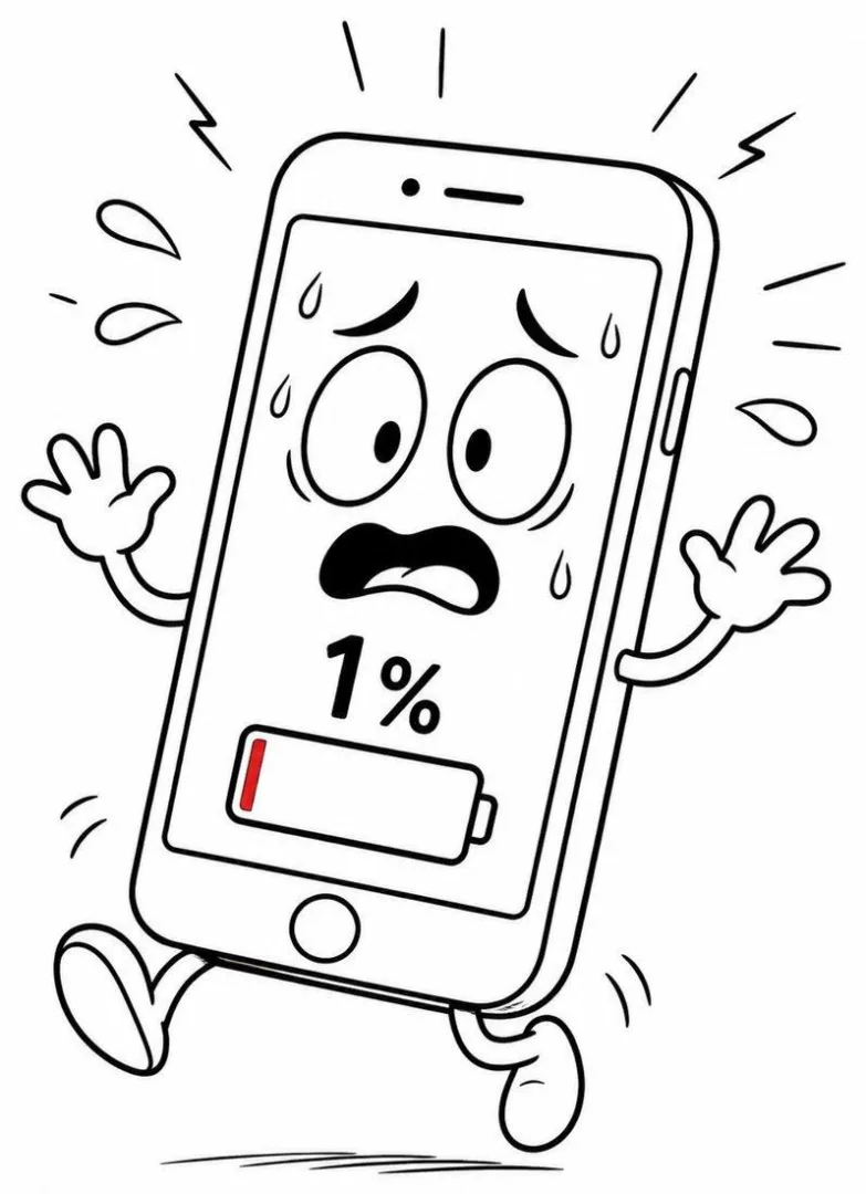 Phone at 1%